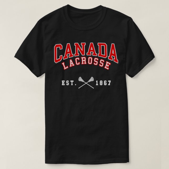 Camiseta Lacrosina de Canadá vintage (Diseño del anverso)