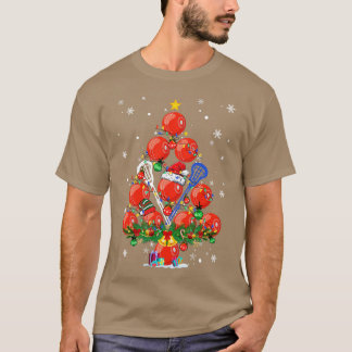 Camiseta Lacrosse Árbol de Navidad Santa Pickleball X Mas L