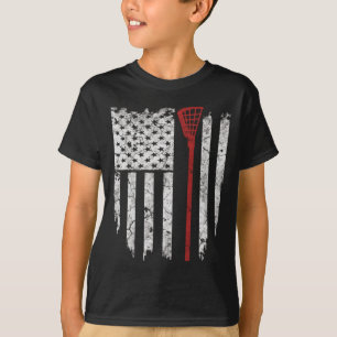 Camiseta Lacrosse Bandera Americana Hombres Regalos