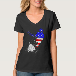 Camiseta Lacrosse Bandera Americana Patriótica Del 4 De Jul