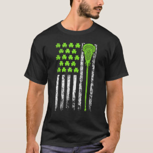 Camiseta Lacrosse Bandera Estadounidense Día St Patrick Par