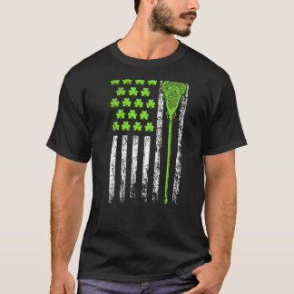 Camiseta Lacrosse Bandera Estadounidense Día St Patrick Par