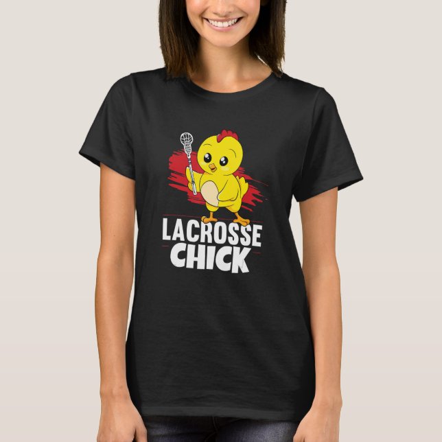 Camiseta Lacrosse Chick Mujeres Chica Lax Player Lacrosse (Anverso)