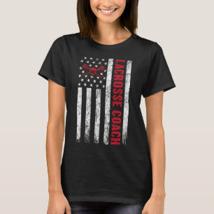 Camiseta Lacrosse Coach Bandera Americana Lax Lover Lacross