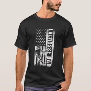Camiseta Lacrosse Dad Bandera Estadounidense Lax Daddy's Da