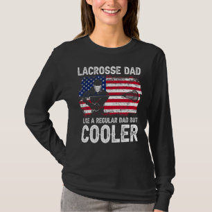 Camiseta Lacrosse Dad Like Regular Cooler Bandera Norteamer