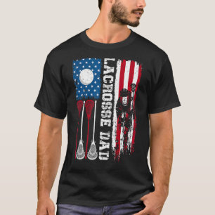 Camiseta Lacrosse Dad Sport Molesto La Bandera Estadouniden