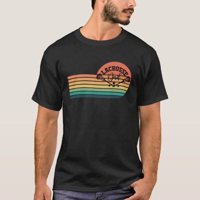 Camiseta Lacrosse Dad Sunset Rainbow (Anverso)