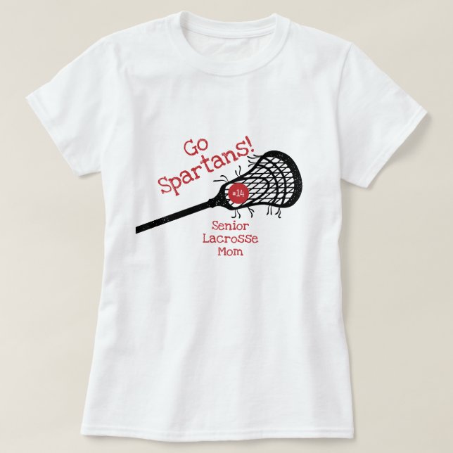 Camiseta Lacrosse, el equipo de Red Go (Diseño del anverso)