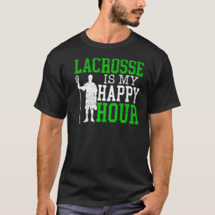 Camiseta Lacrosse es mi Happy Hour Goalkeeper Sport Stick L