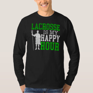 Camiseta Lacrosse es mi Happy Hour Goalkeeper Sport Stick L