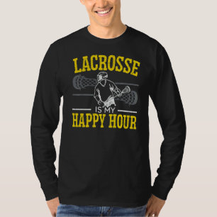 Camiseta Lacrosse es mi Happy Hour Goalkeeper Sport Stick L