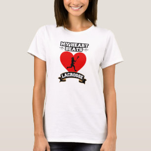 Camiseta Lacrosse Heart Femenina Jugadora Deporte Amo