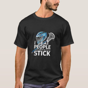 Camiseta Lacrosse Lax I Golpea A La Gente Con Un Jóvenes De