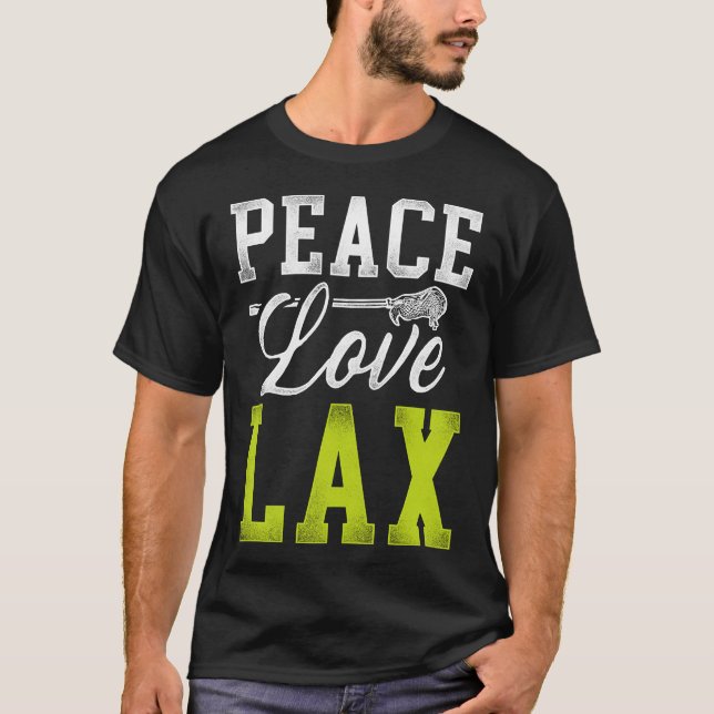 Camiseta Lacrosse Lax Peace Love Lax (Anverso)