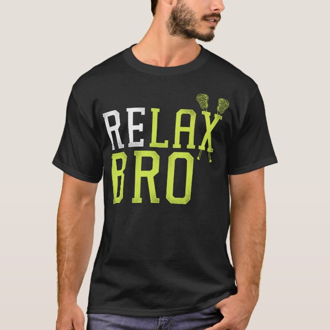 Camiseta Lacrosse Lax Relax Bro (Anverso)