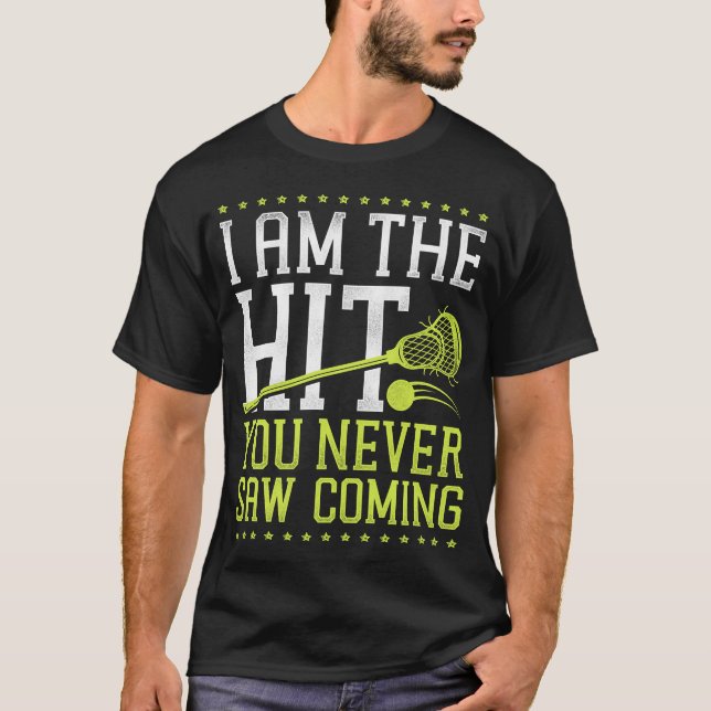 Camiseta Lacrosse Lax Soy El Golpe Que Nunca Viste. (Anverso)