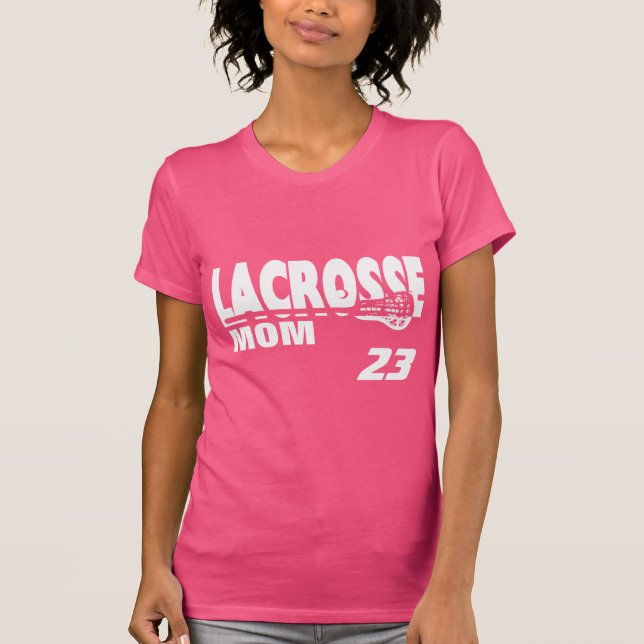 Camiseta Lacrosse Mom con número (Anverso)