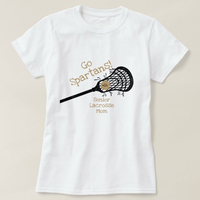 Camiseta Lacrosse Mom, equipo Gold Go (Diseño del anverso)