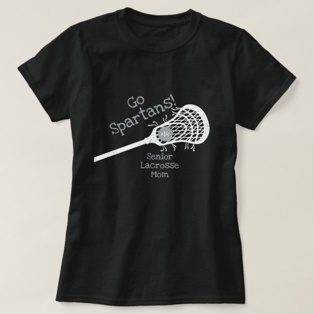 Camiseta Lacrosse Mom, equipo Silver Gray Go (Diseño del anverso)