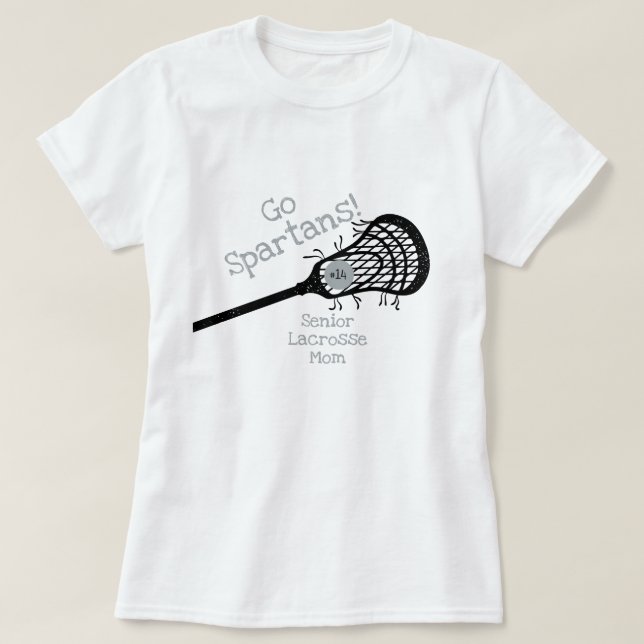Camiseta Lacrosse Mom, equipo Silver Gray Go (Diseño del anverso)