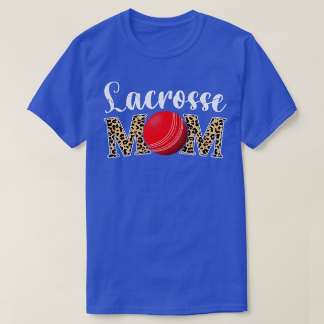 Camiseta Lacrosse Mom Leopard Funny Softball Mom Madres Da (Diseño del anverso)