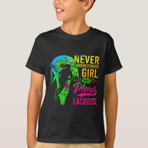 Camiseta Lacrosse Nunca Subestima A Un Chica Que Juega Lacr