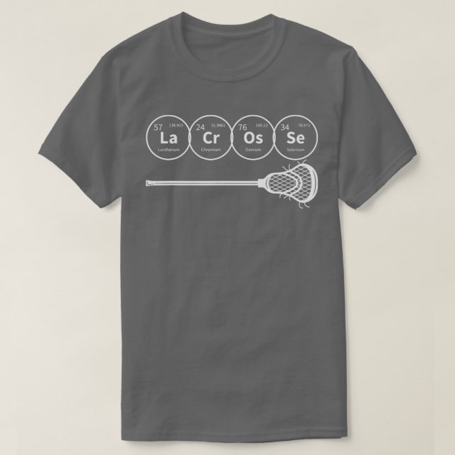 Camiseta Lacrosse Periódico de Elementos Regalo Químico (Diseño del anverso)