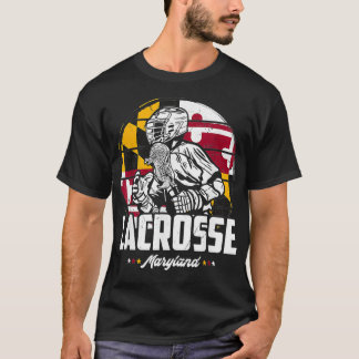 Camiseta Lacrosse Player Maryland Flag Lax retro