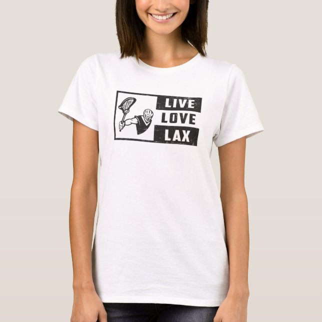 Camiseta Lacrosse Player Team Live Love Lax Funny Gift Idea (Anverso)