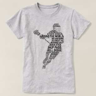 Camiseta Lacrosse Player Word Art Wordle