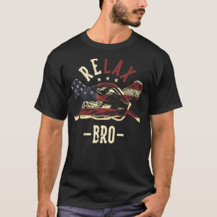 Camiseta Lacrosse Relax Bro Uu Bandera Lacrosse Sticks And