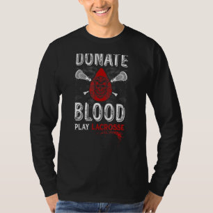 Camiseta Lacrosse Retro Lacrosse Player Stick Donar sangre