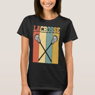 Camiseta Lacrosse Retro Lax Palos De Jugadores De Lacrosse