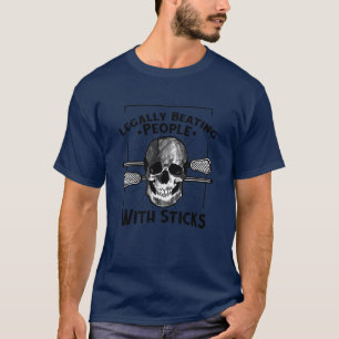 Camiseta Lacrosse Skull para los amantes de Lacrosse