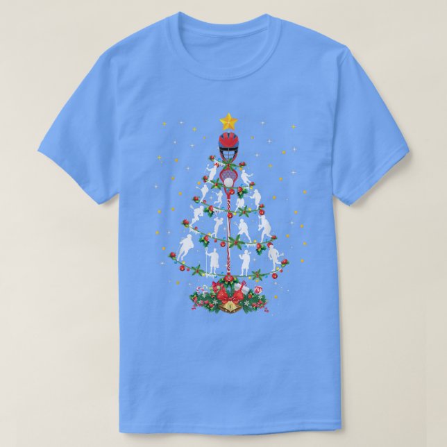 Camiseta Lacrosse Sports Lover Xmas Santa Hat Lacrosse Chri (Diseño del anverso)