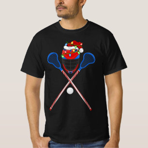 Camiseta Lacrosse Sports Lover Xmas Santa Hat Lacrosse Chri