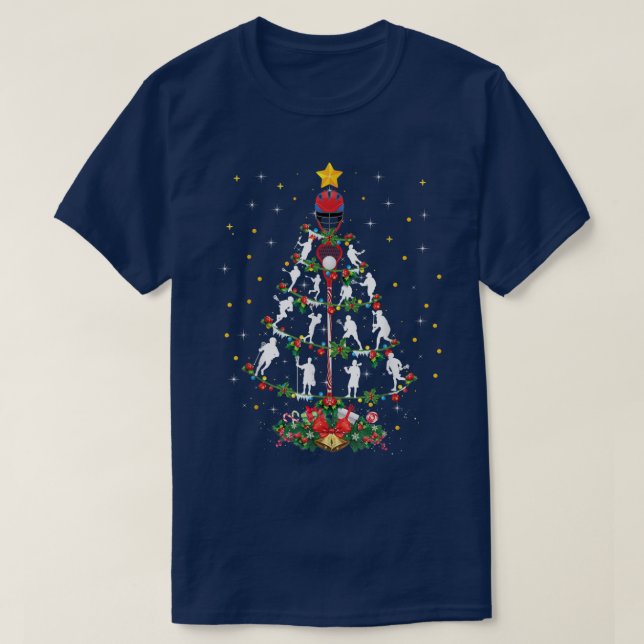 Camiseta Lacrosse Sports Lover Xmas Santa Hat Lacrosse Chri (Diseño del anverso)
