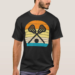 Camiseta Lacrosse Stick Ball Sunset Retro La Player Hombres
