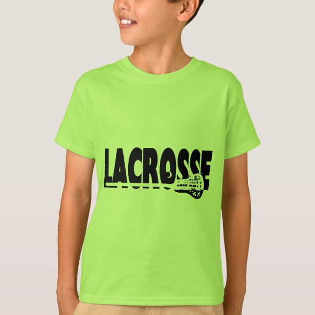 Camiseta Lacrosse Stick Blanco y negro (Anverso)