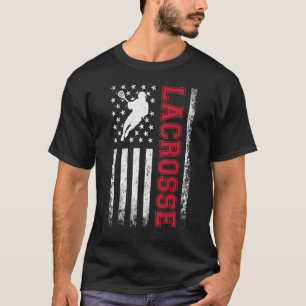 Camiseta Lacrosse Usa Bandera Lax Hombres Mujeres Niños N