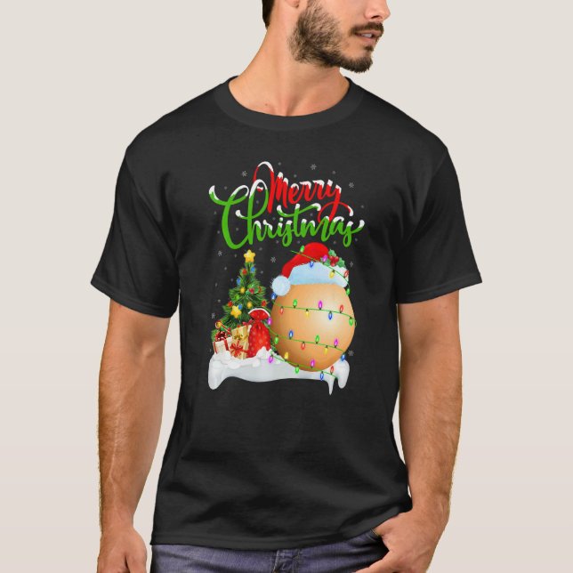 Camiseta Lacrosse  Xmas Decorations Santa Lacrosse Christma (Anverso)