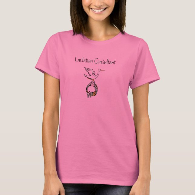 Camiseta Lactancia, enfermera, bebé, enfermera del bebé, (Anverso)