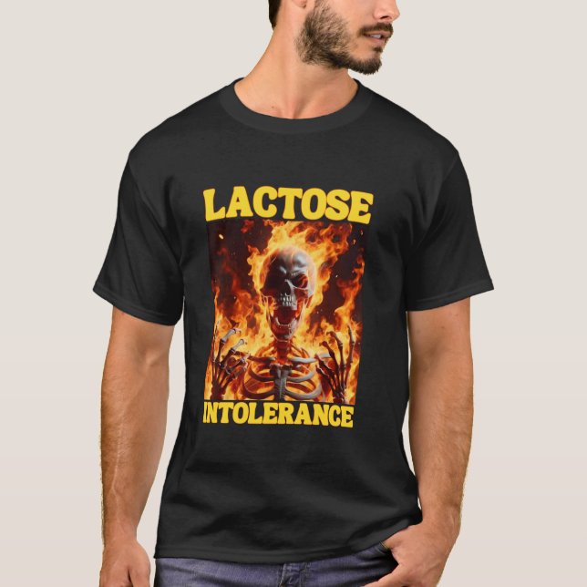 Camiseta Lactancia Intolerancia Graciosa Cruza el meme de e (Anverso)
