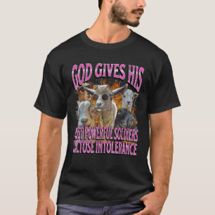 Camiseta Lactancia Intolerante Graciosa Humor de cabra para
