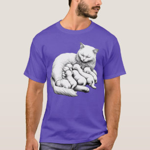 Camiseta Lactancia Madre Gato retro