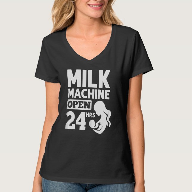 Camiseta Lactancia Materna Recién Nacida Leche Descanso (Anverso)