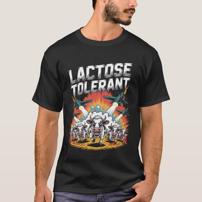 Camiseta Lactose Tolerant Cow Milk (Anverso)
