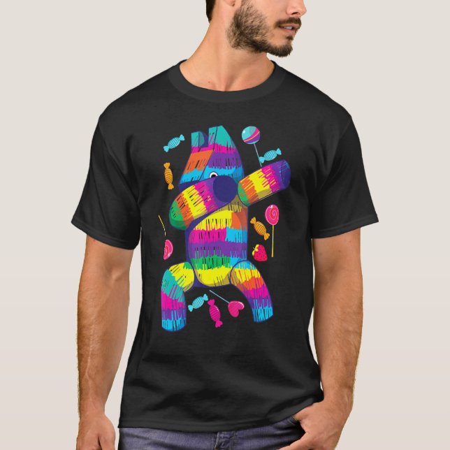 Camiseta Lacy Dabbing Pinata Cinco De Mayo (Anverso)