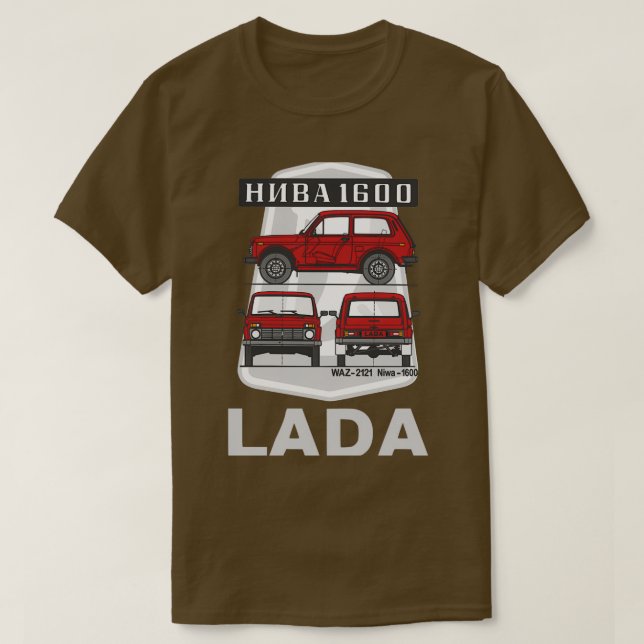 Camiseta Lada Niva 1600 rojo (Diseño del anverso)